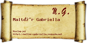 Maltár Gabriella névjegykártya